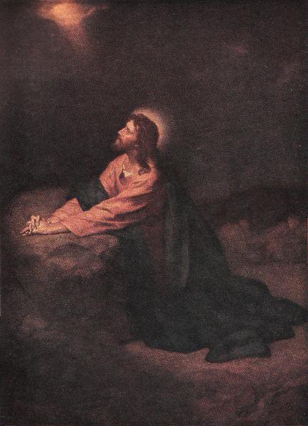 Ludwig von Hofmann Christ in Gethsemane oil painting image